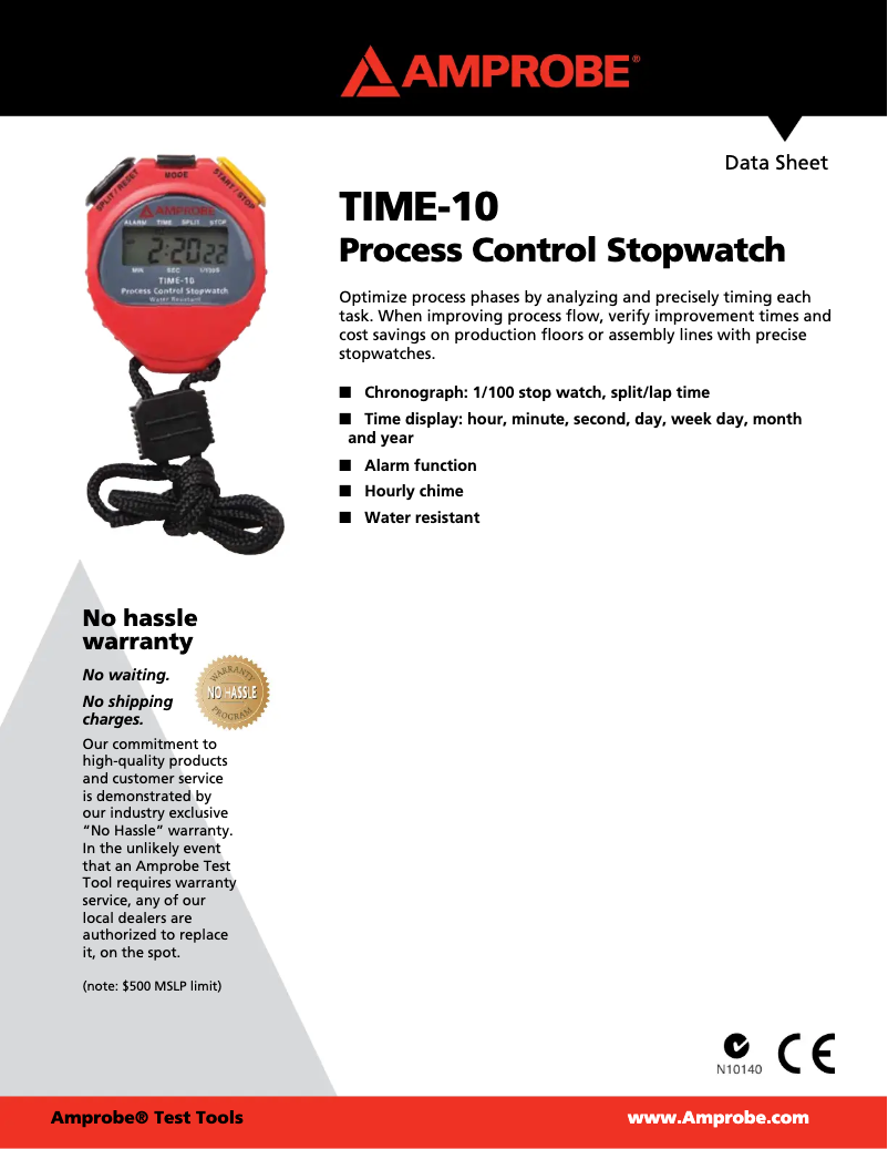 Image de la première page du manuel de l'appareil TIME-10