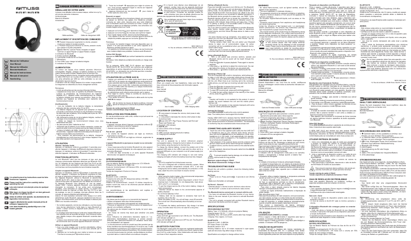 Page 1 de la notice Manuel utilisateur Muse M-272 BTB