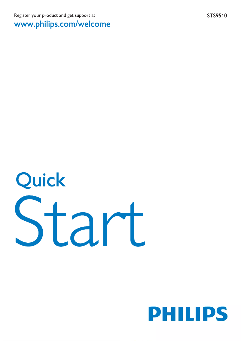 Page 1 de la notice Guide de démarrage rapide Philips STS9510