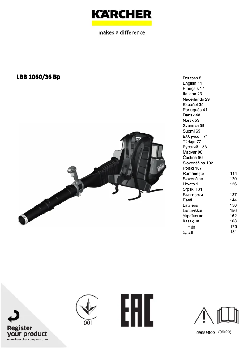 Image de la première page du manuel de l'appareil LBB 1060/36 Bp