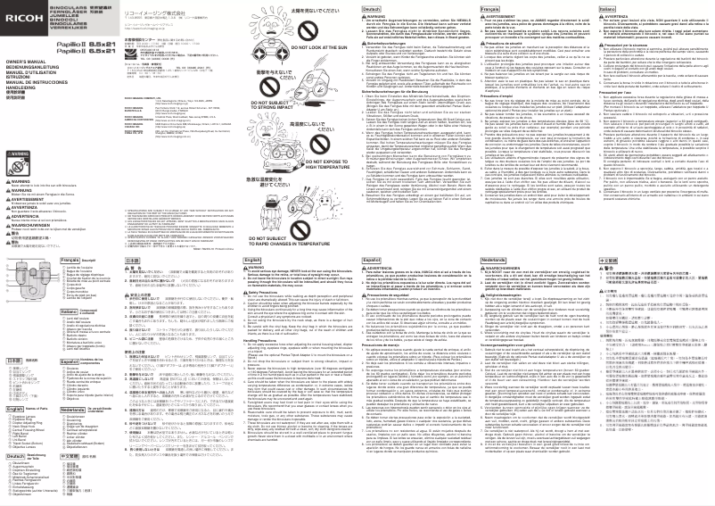 Image de la première page du manuel de l'appareil Papilio II 6,5x21