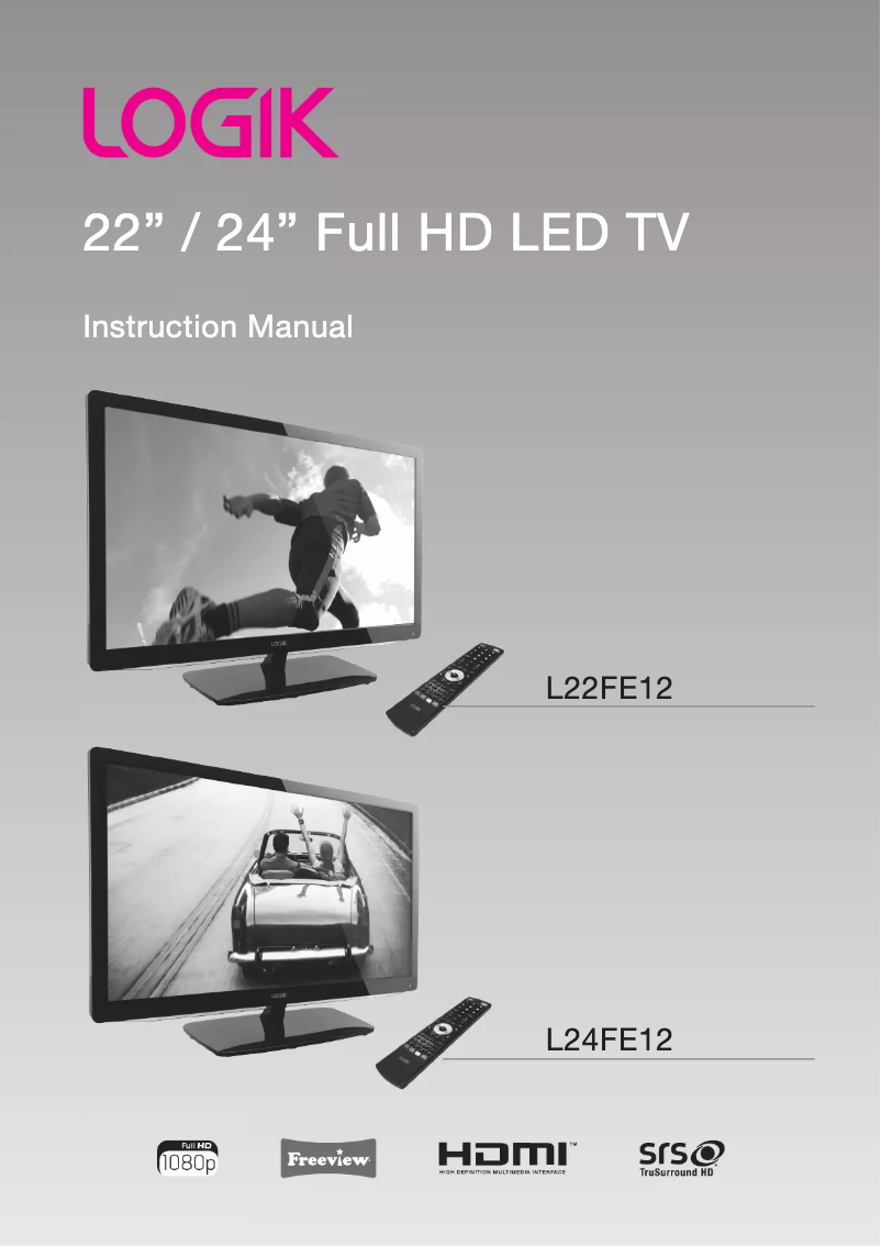Page 1 de la notice Manuel utilisateur Logik L22FE12
