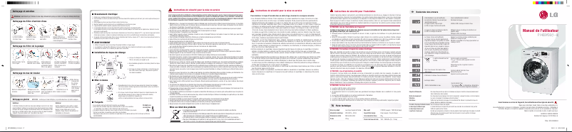 Page 1 de la notice Manuel utilisateur LG F1403YD2