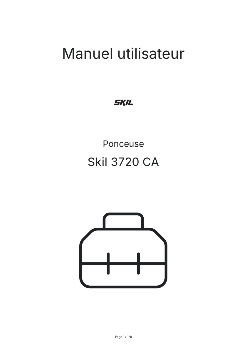 Page n°1 - Manuel utilisateur Skil 3720 CA