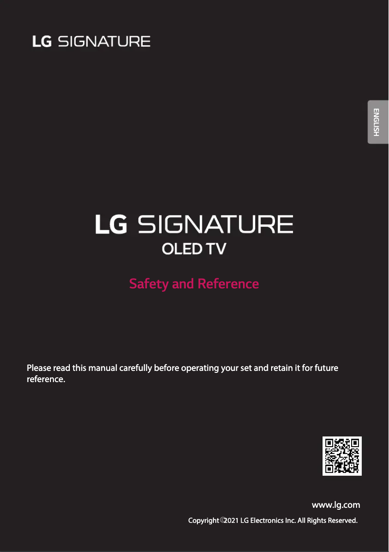 Page 1 de la notice Manuel utilisateur LG OLED88Z1PCA