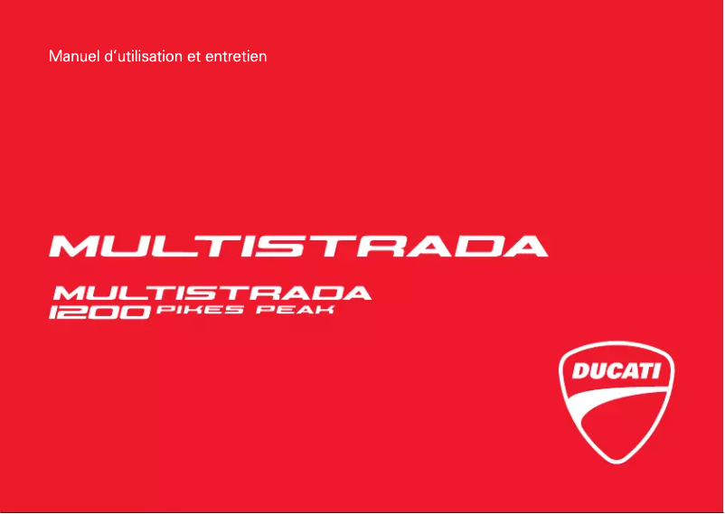 Page 1 of the manual User Manual Ducati Multistrada 1200 Pikes Peak (2016)