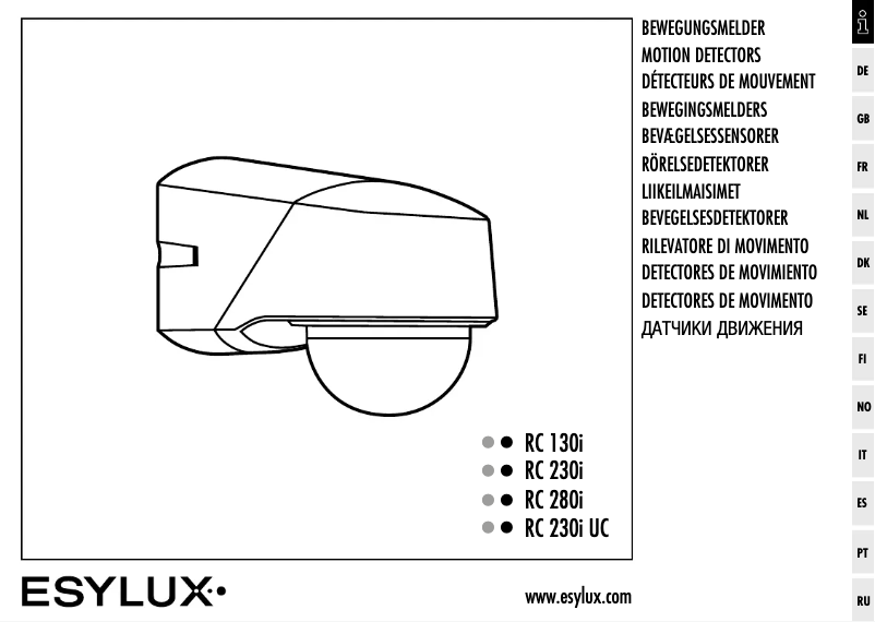 Page n°1 - Manuel utilisateur Esylux RC 130i