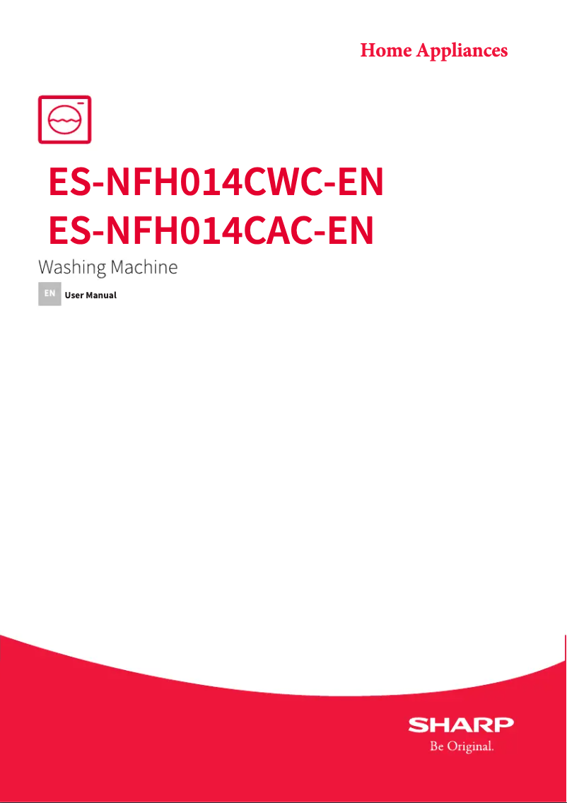 Page n°1 - Manuel utilisateur Sharp ES-NFH014CWC-EN