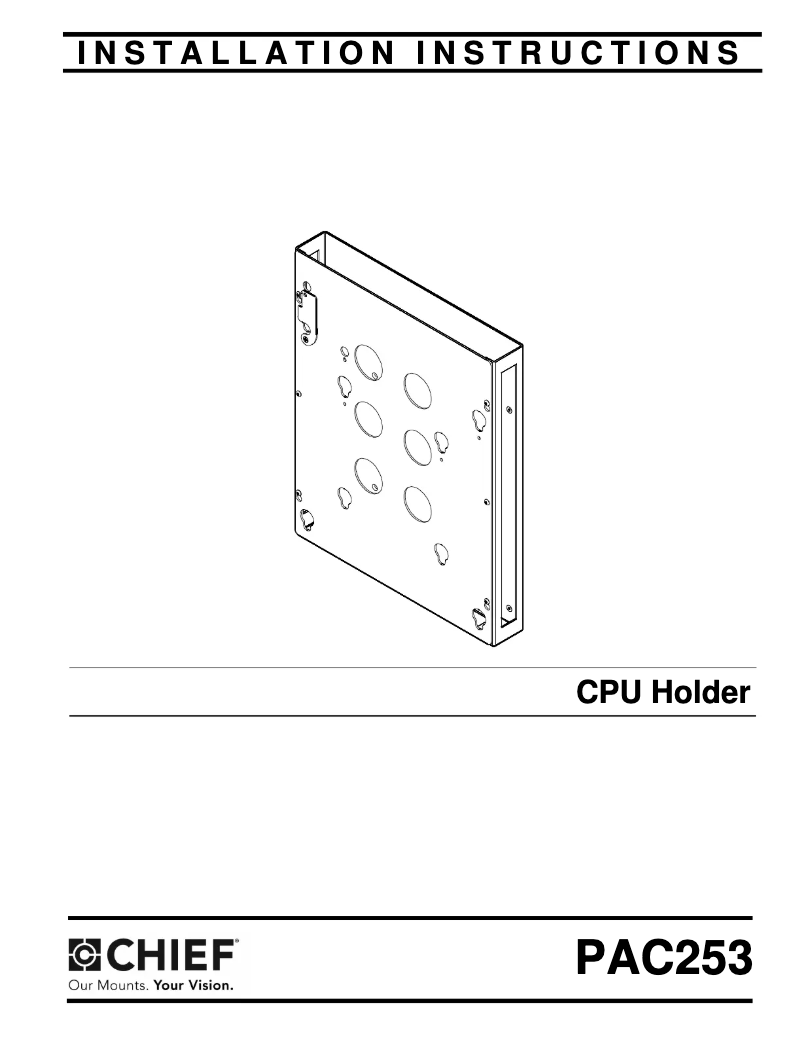 Página 1 del manual Manual de usuario Chief PAC253