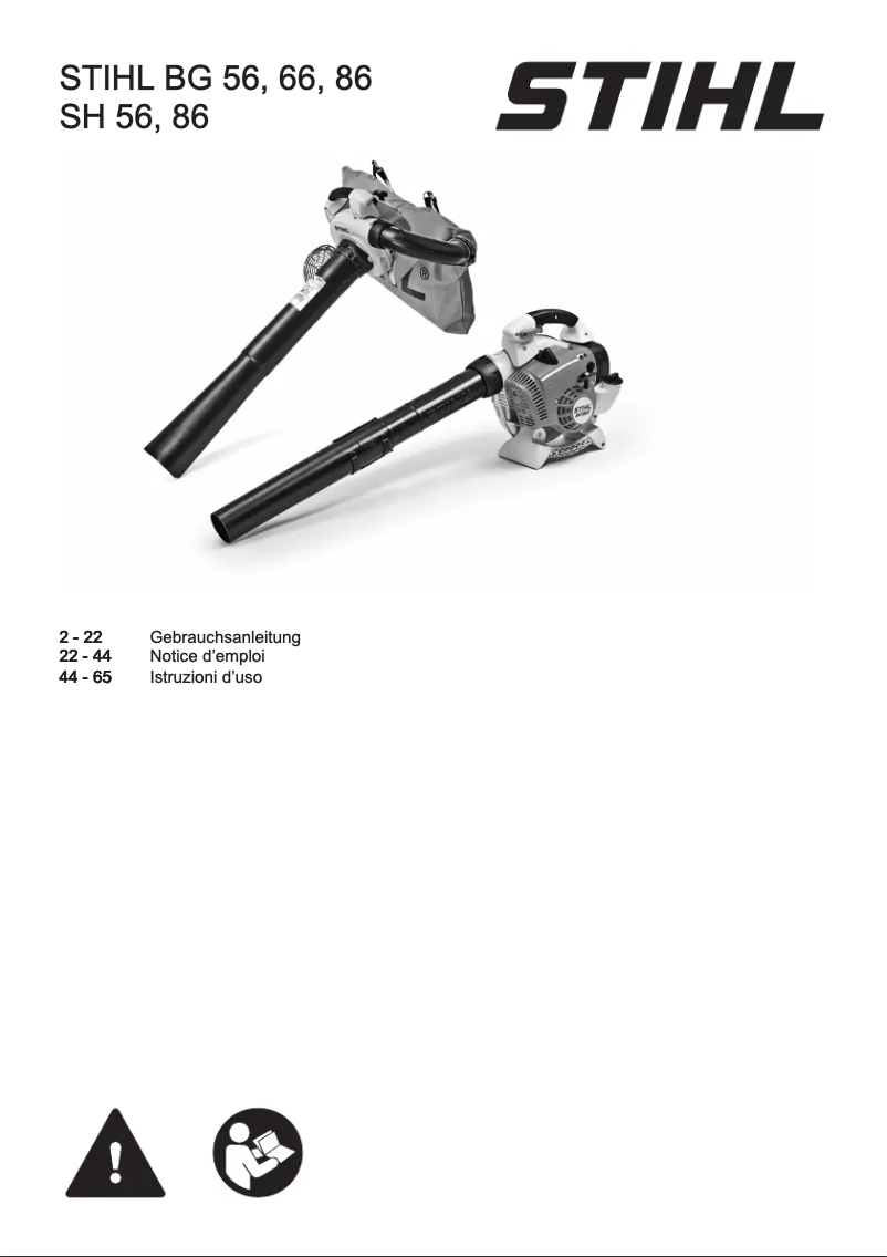 Page n°1 - Manuel utilisateur Stihl BG 66 C