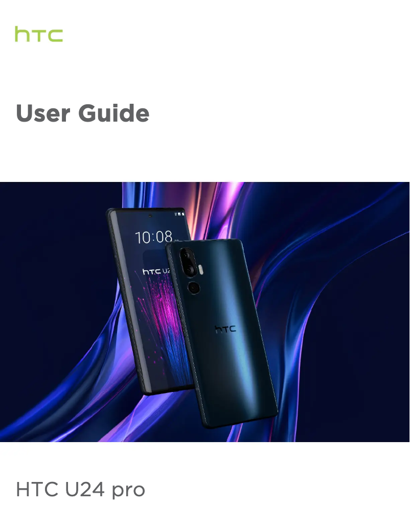 Page 1 de la notice Manuel utilisateur HTC U24 pro