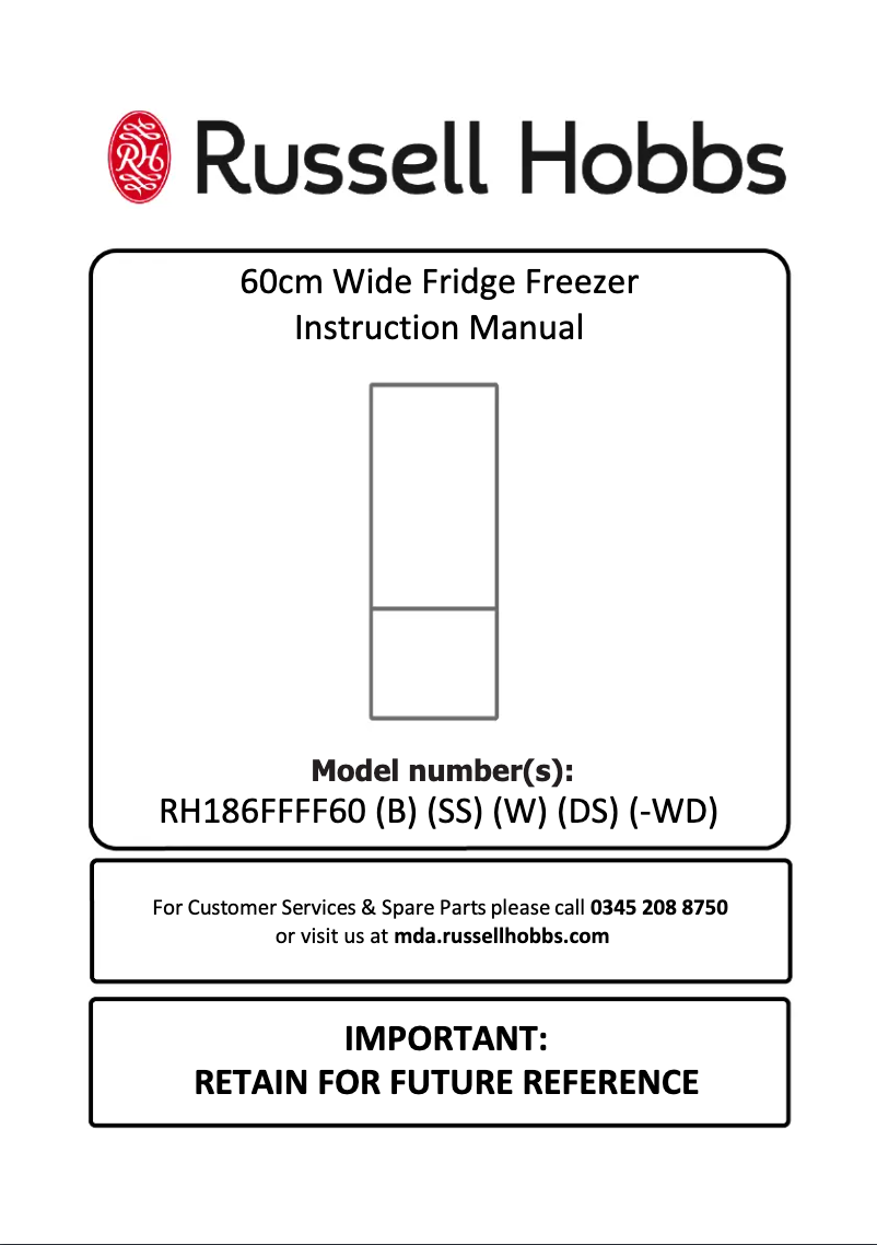 Image de la première page du manuel de l'appareil RH186FFFF60SS