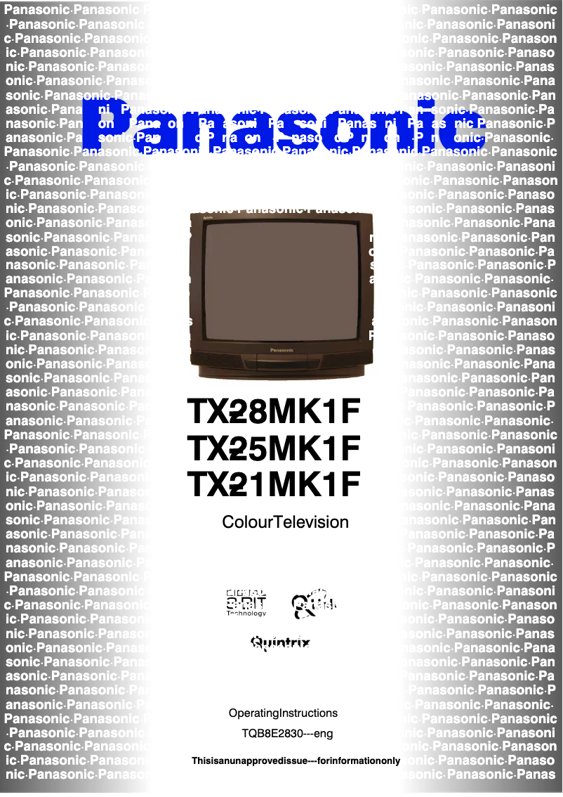 Página 1 del manual Manual de usuario Panasonic TX-28MK1F