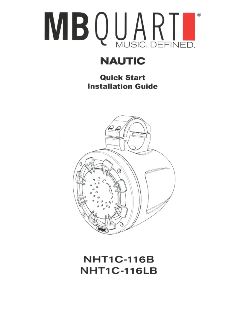 Page n°1 - Manuel utilisateur MB Quart Nautic NHT1C-116B