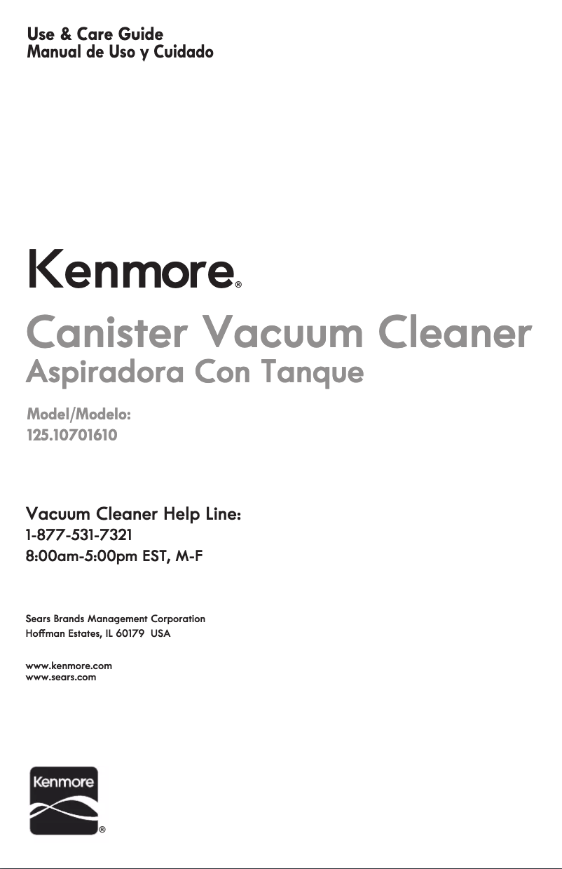 Page 1 de la notice Mode d'emploi Kenmore 125.10701610