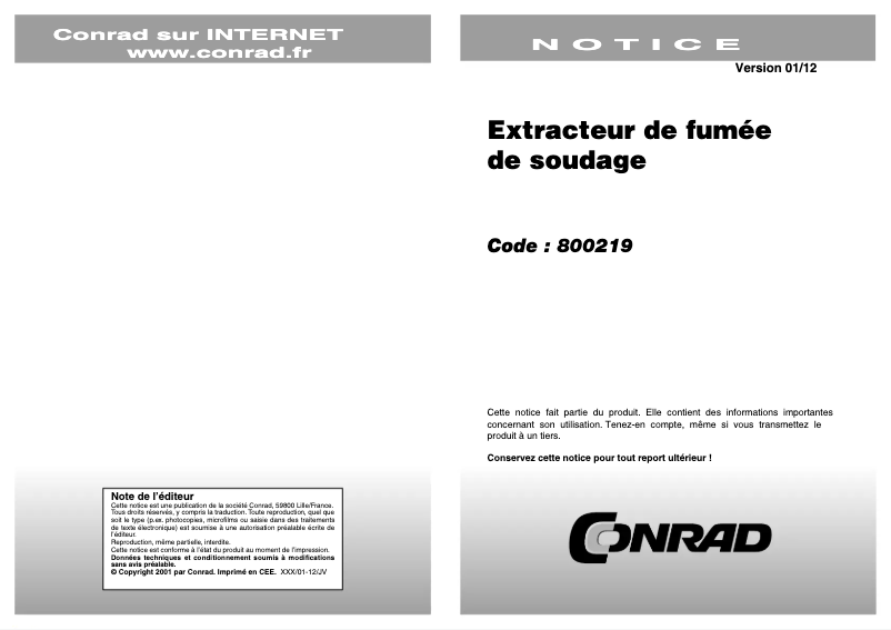 Page 1 de la notice Manuel utilisateur Brüder Mannesmann 49150