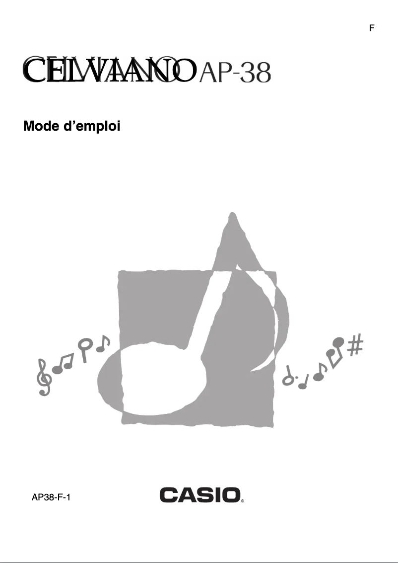 Page 1 de la notice Manuel utilisateur Casio Celviano AP-38