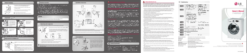 Page 1 de la notice Manuel utilisateur LG F1403FDS2