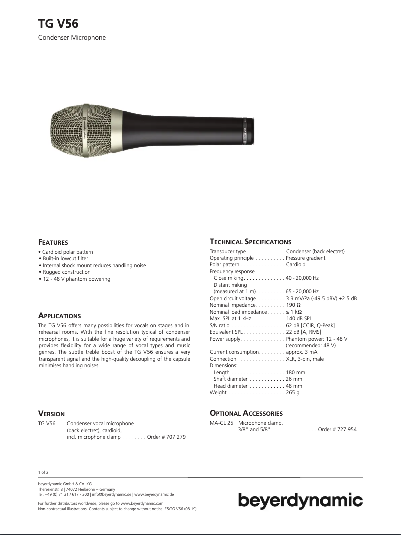 Image de la première page du manuel de l'appareil TG V56