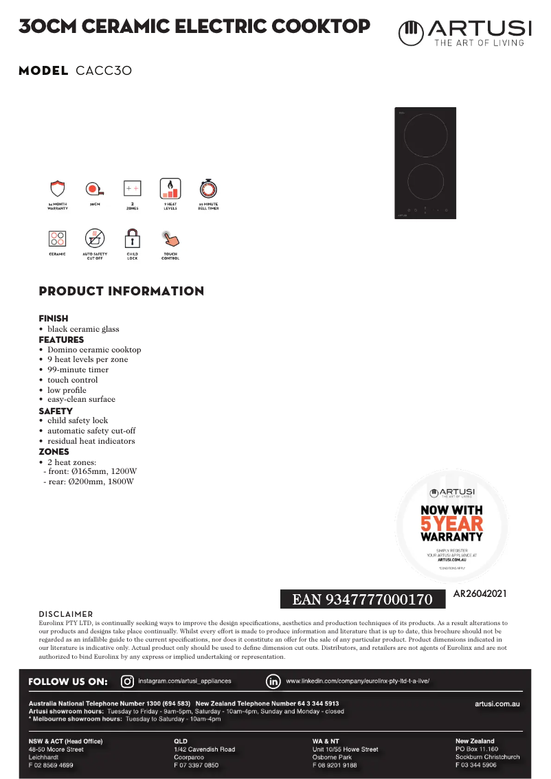 Image de la première page du manuel de l'appareil CACC30