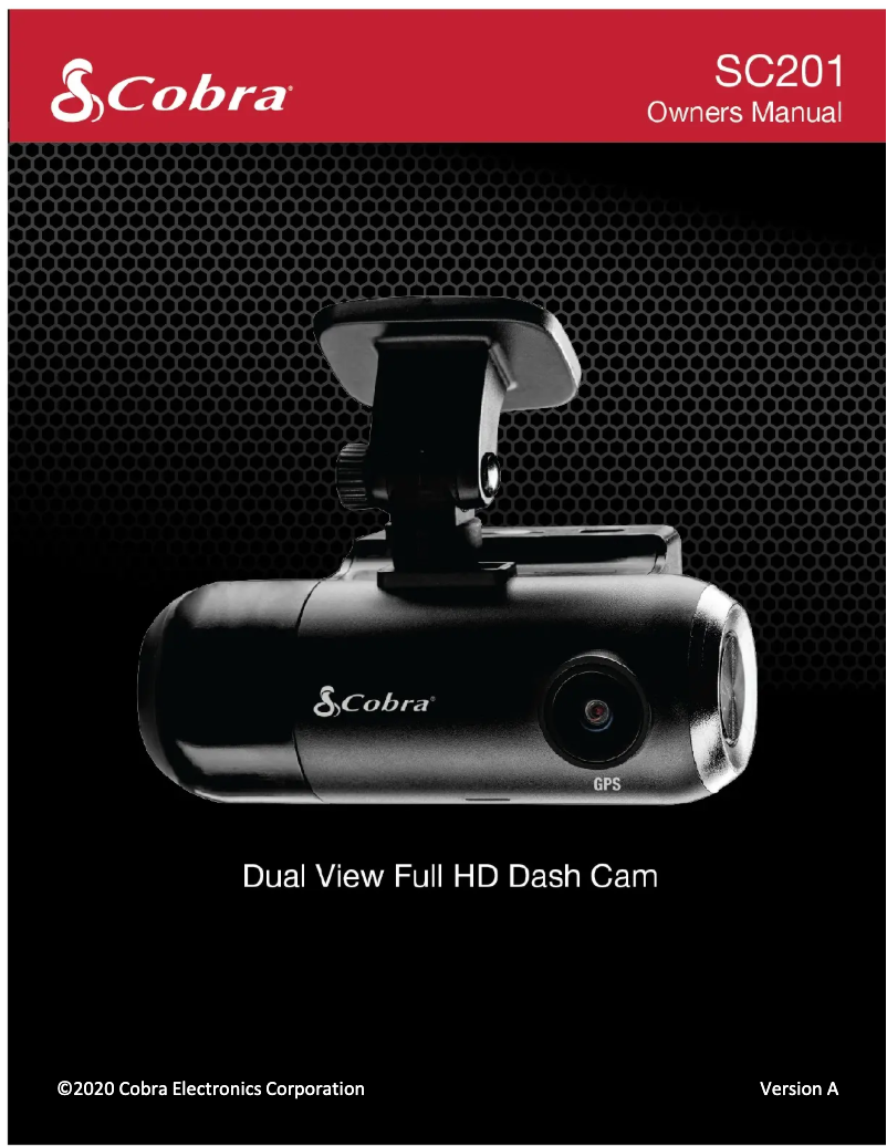 Page n°1 - Manuel utilisateur Cobra SC201