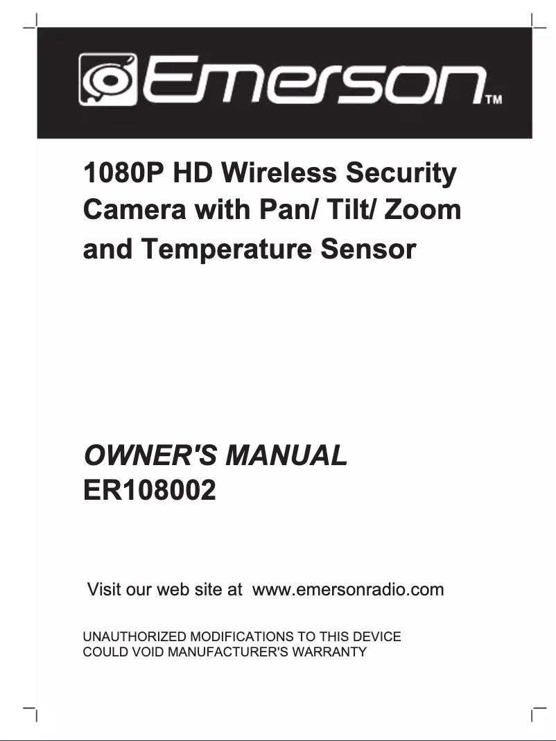 Image de la première page du manuel de l'appareil ER108002