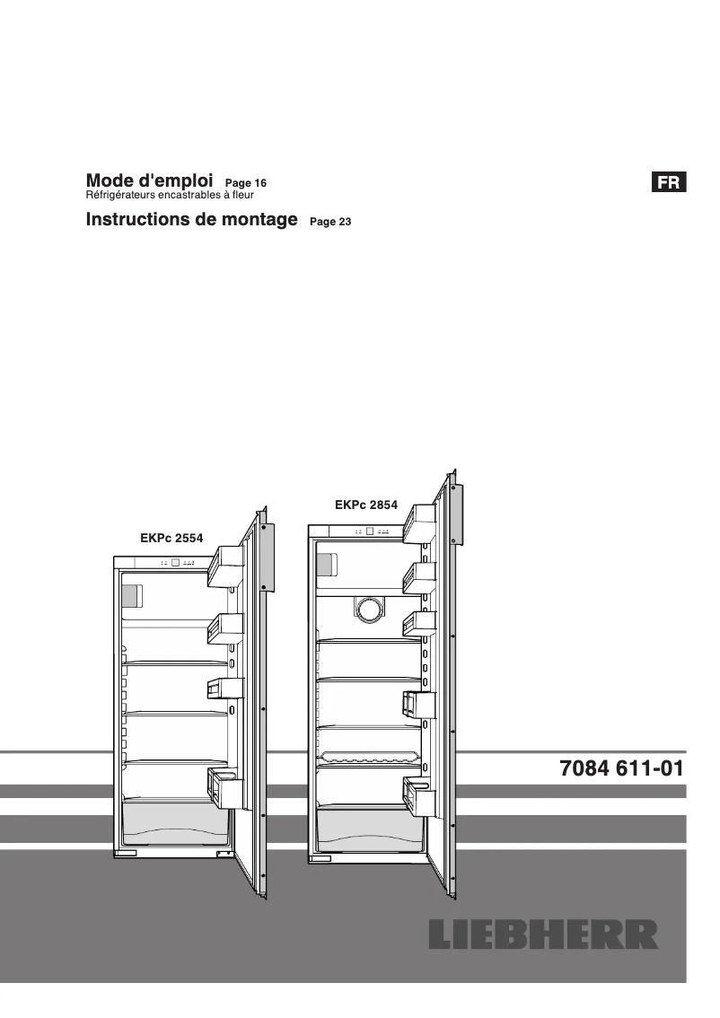 Page n°1 - Manuel utilisateur Liebherr EKPc 2854