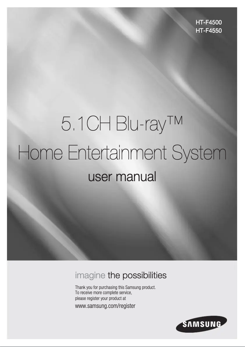 Page n°1 - Manuel utilisateur Samsung HT-H4550