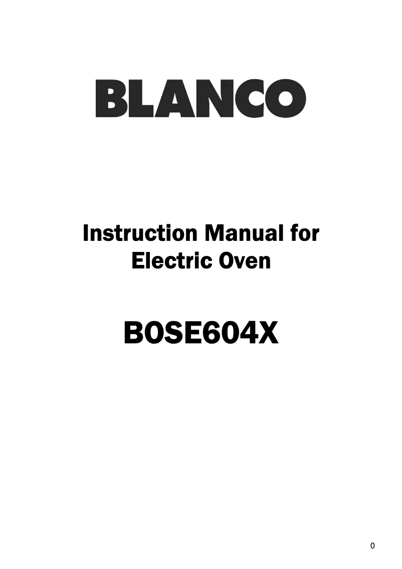 Page 1 de la notice Manuel utilisateur BLANCO BOSE604X