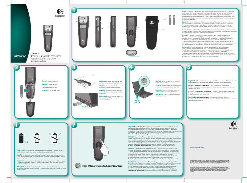 Image de la première page du manuel de l'appareil Cordless 2.4 GHz Presenter