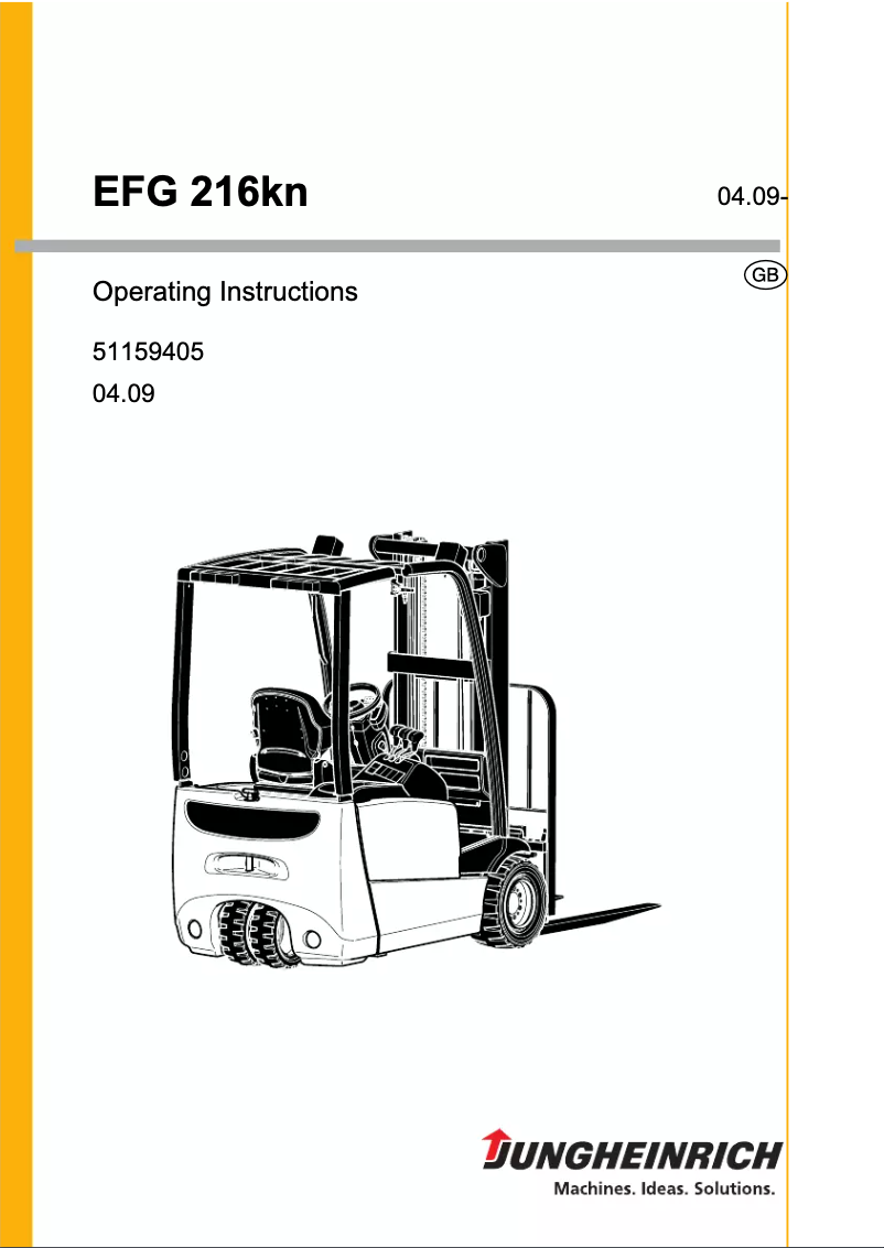 Page 1 de la notice Manuel utilisateur Jungheinrich EFG 320N