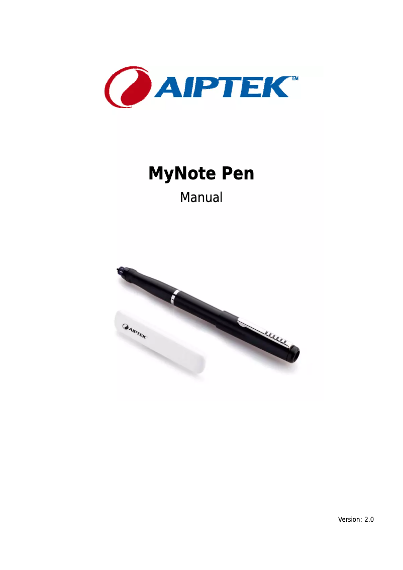 Image de la première page du manuel de l'appareil MyNote Pen