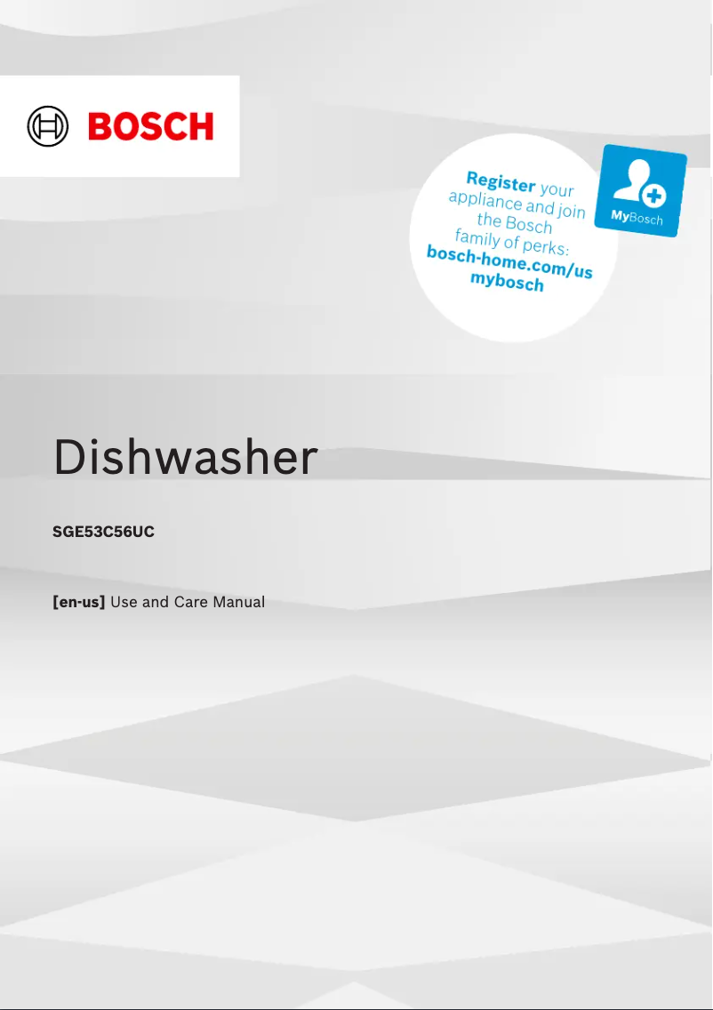 Page 1 de la notice Guide d'installation Bosch SGE53C56UC