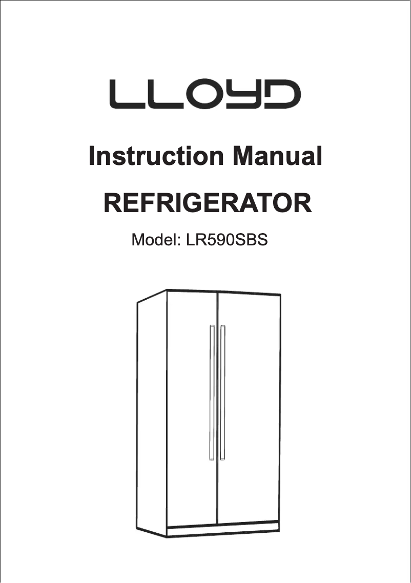 Page n°1 - Manuel utilisateur Lloyd LR590SBS