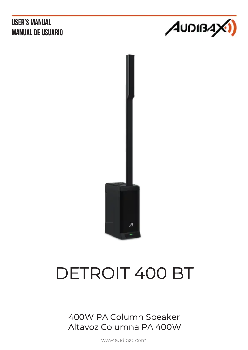 Página 1 del manual Manual de usuario Audibax Detroit 400 BT
