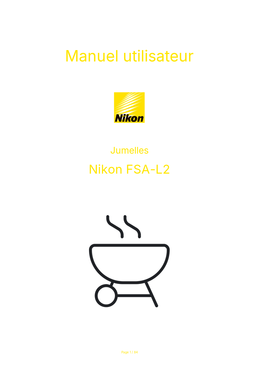 Image de la première page du manuel de l'appareil FSA-L2