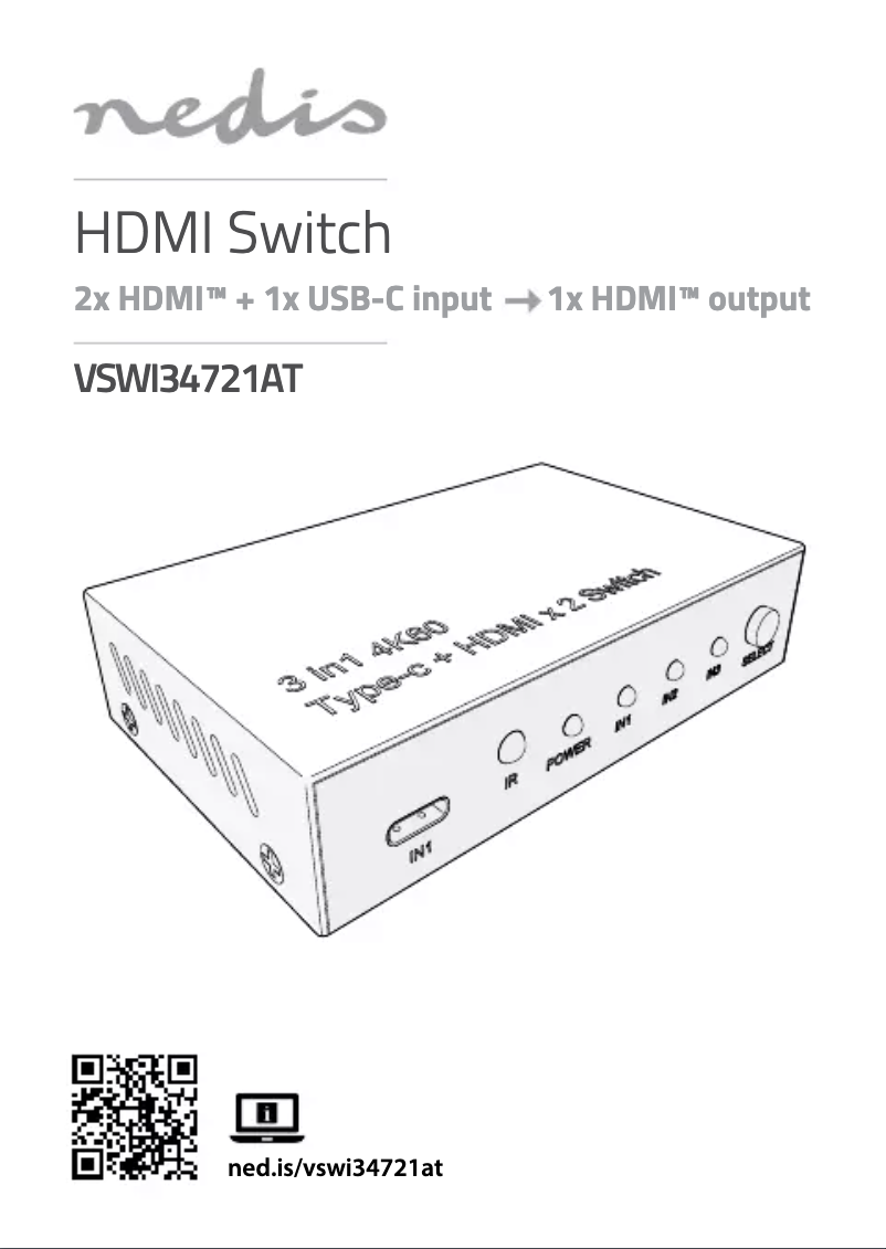 Page 1 de la notice Manuel utilisateur Nedis VSWI34721AT