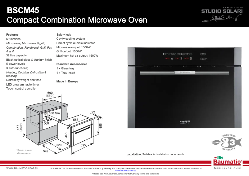 Image de la première page du manuel de l'appareil BSCM45