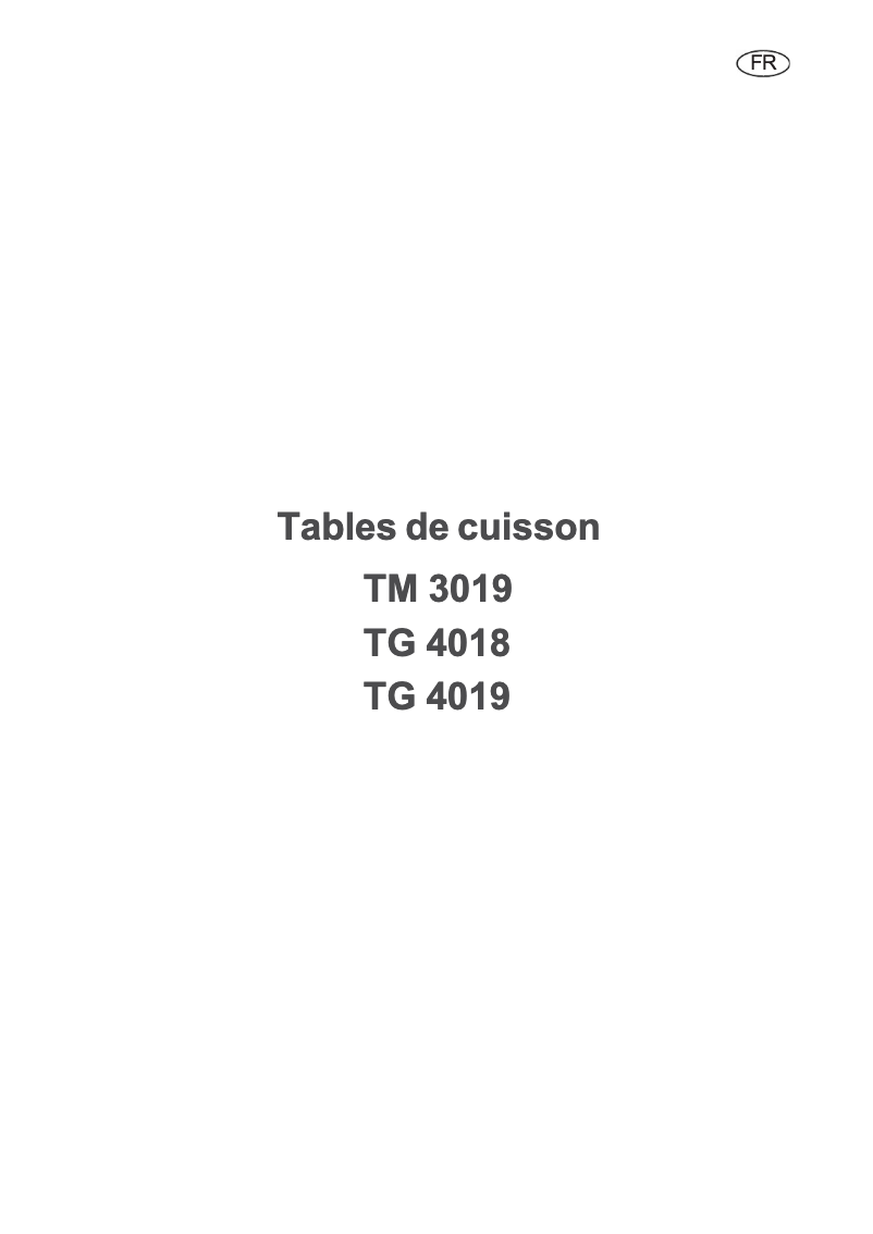 Page n°1 - Manuel utilisateur Arthur Martin-Electrolux TG4019T
