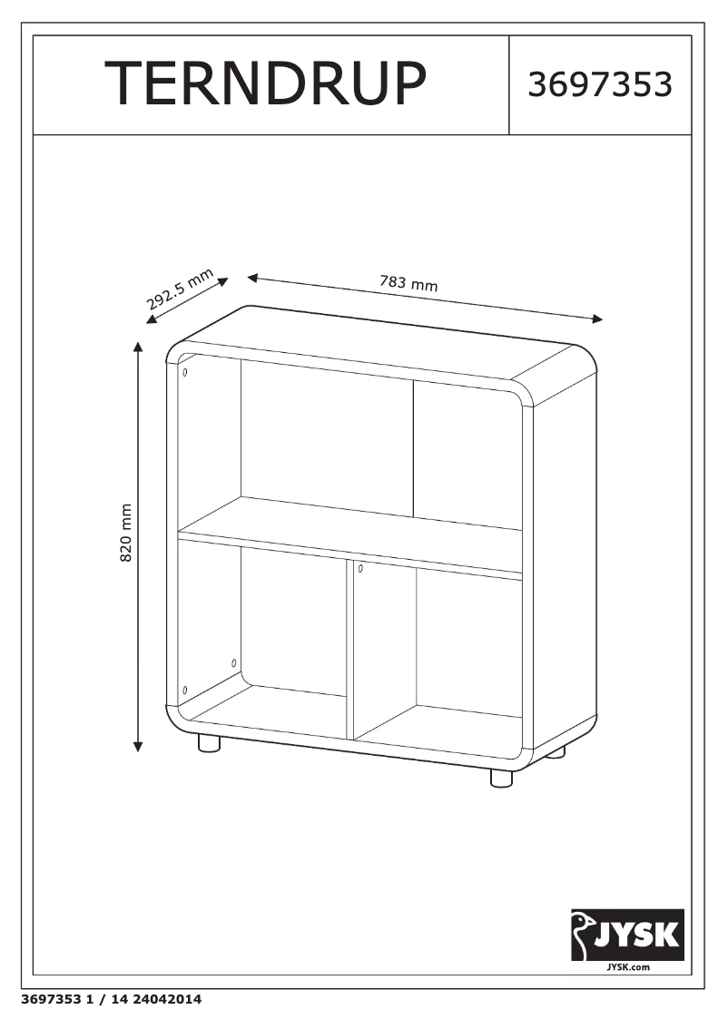Page n°1 - Manuel utilisateur JYSK Terndrup (79x82x30)