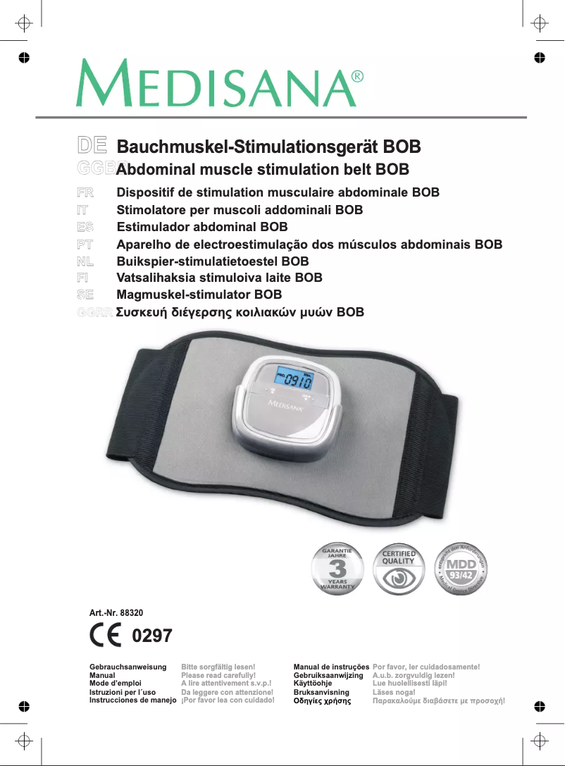 Page 1 de la notice Manuel utilisateur Medisana BOB 88320