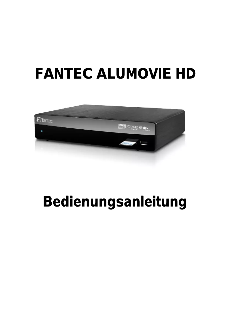 Page n°1 - Manuel utilisateur Fantec AluMovie