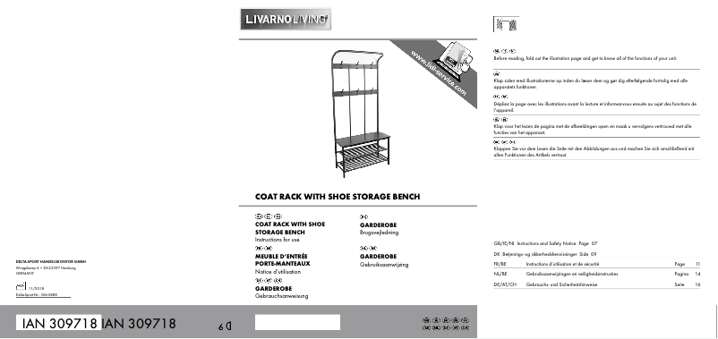 Page 1 de la notice Manuel utilisateur Livarno Lux IAN 309718