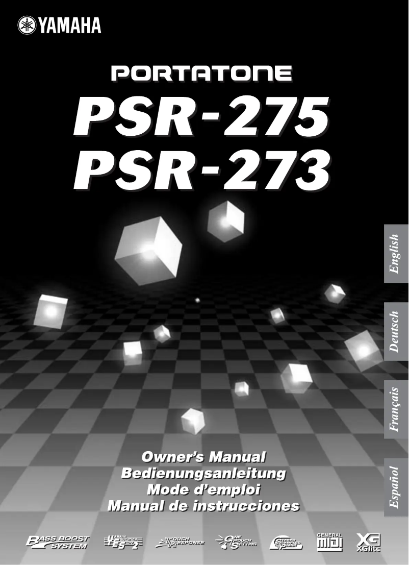 Image de la première page du manuel de l'appareil Portatone PSR-273