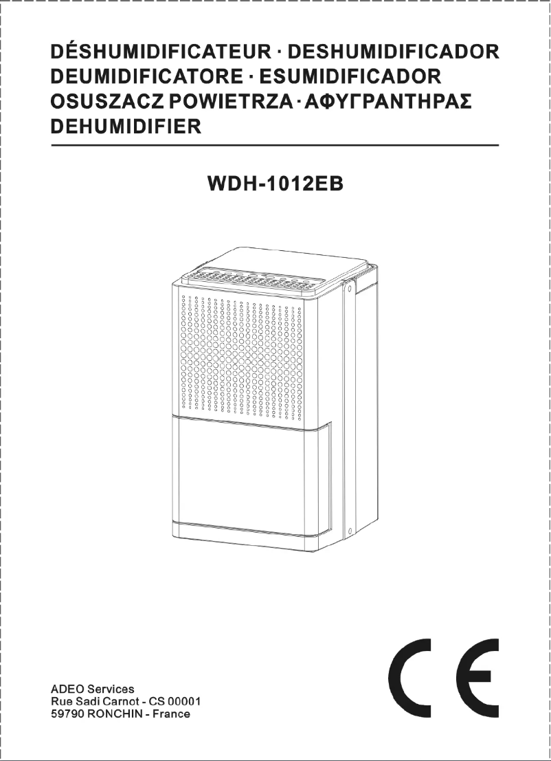 Image de la première page du manuel de l'appareil WDH-1012EB