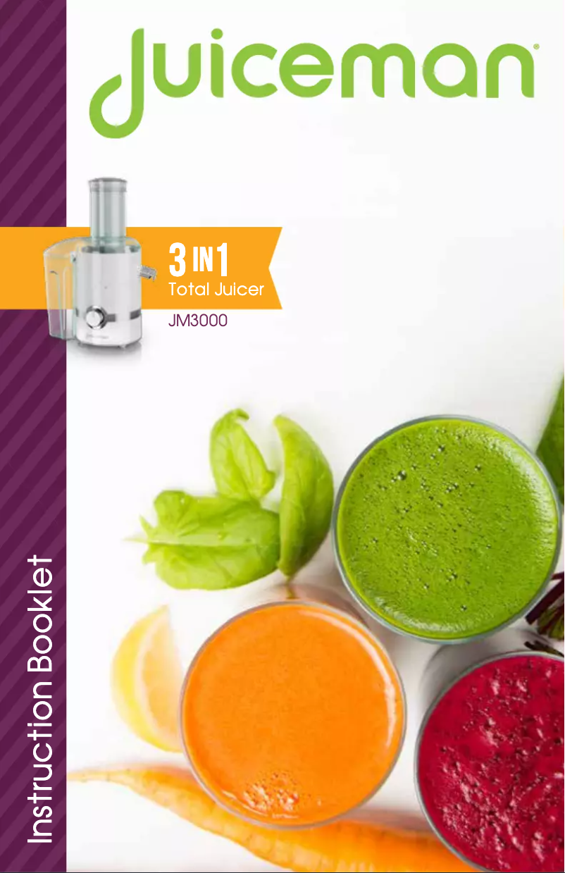 Page n°1 - Manuel utilisateur Juiceman JM3000