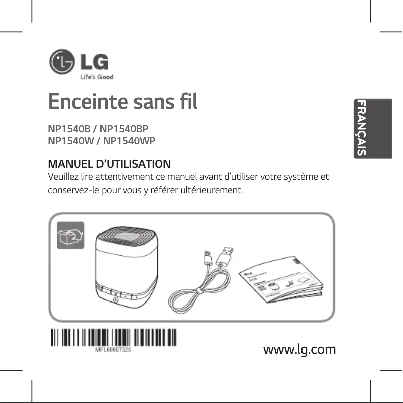 Page 1 de la notice Manuel utilisateur LG NP1540W