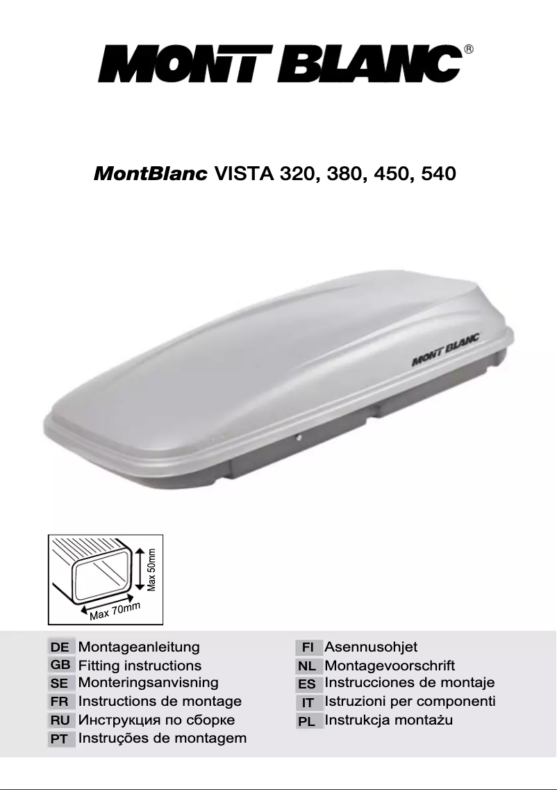 Image de la première page du manuel de l'appareil Vista 320