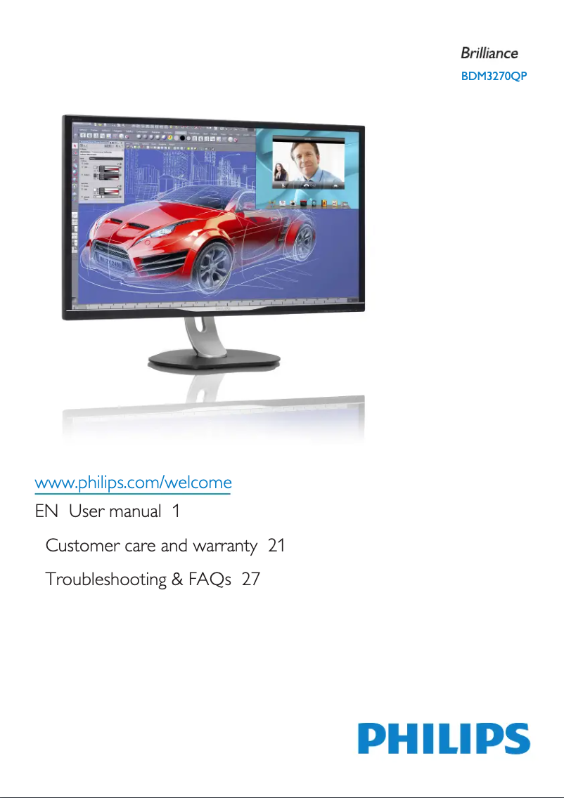 Image de la première page du manuel de l'appareil Brilliance BDM3270QP2