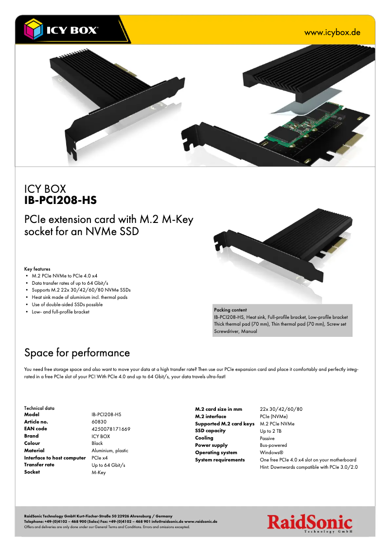 Image de la première page du manuel de l'appareil IB-PCI208-HS